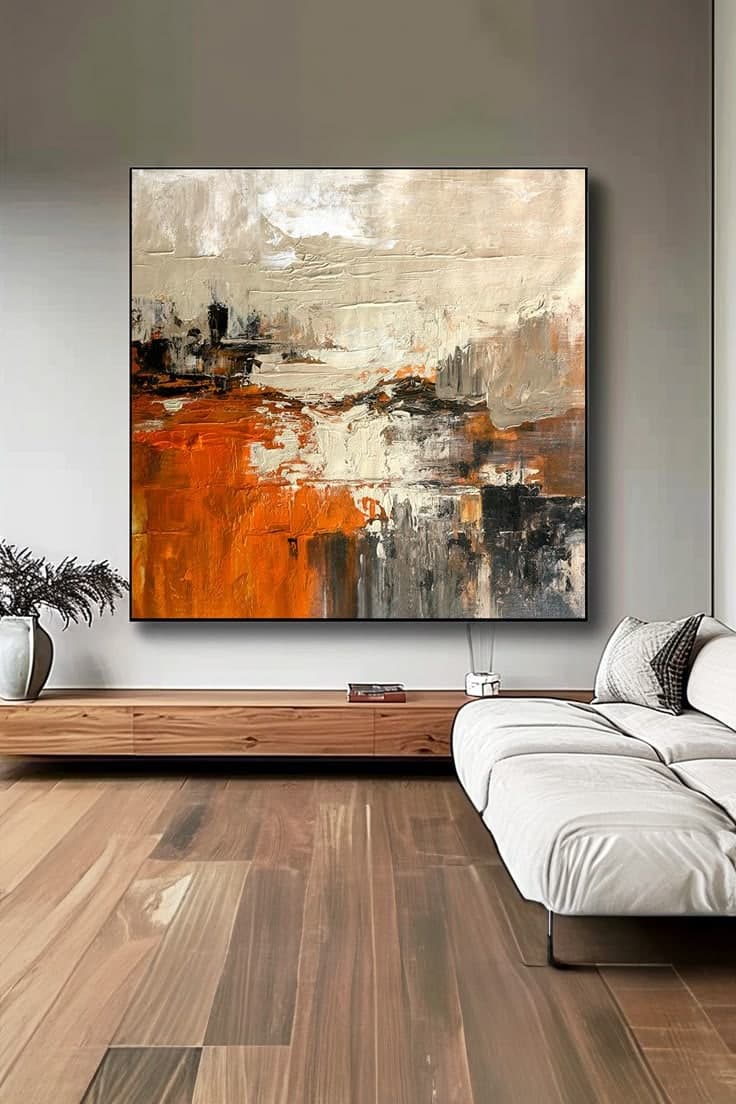 Orange Silence — original abstract painting